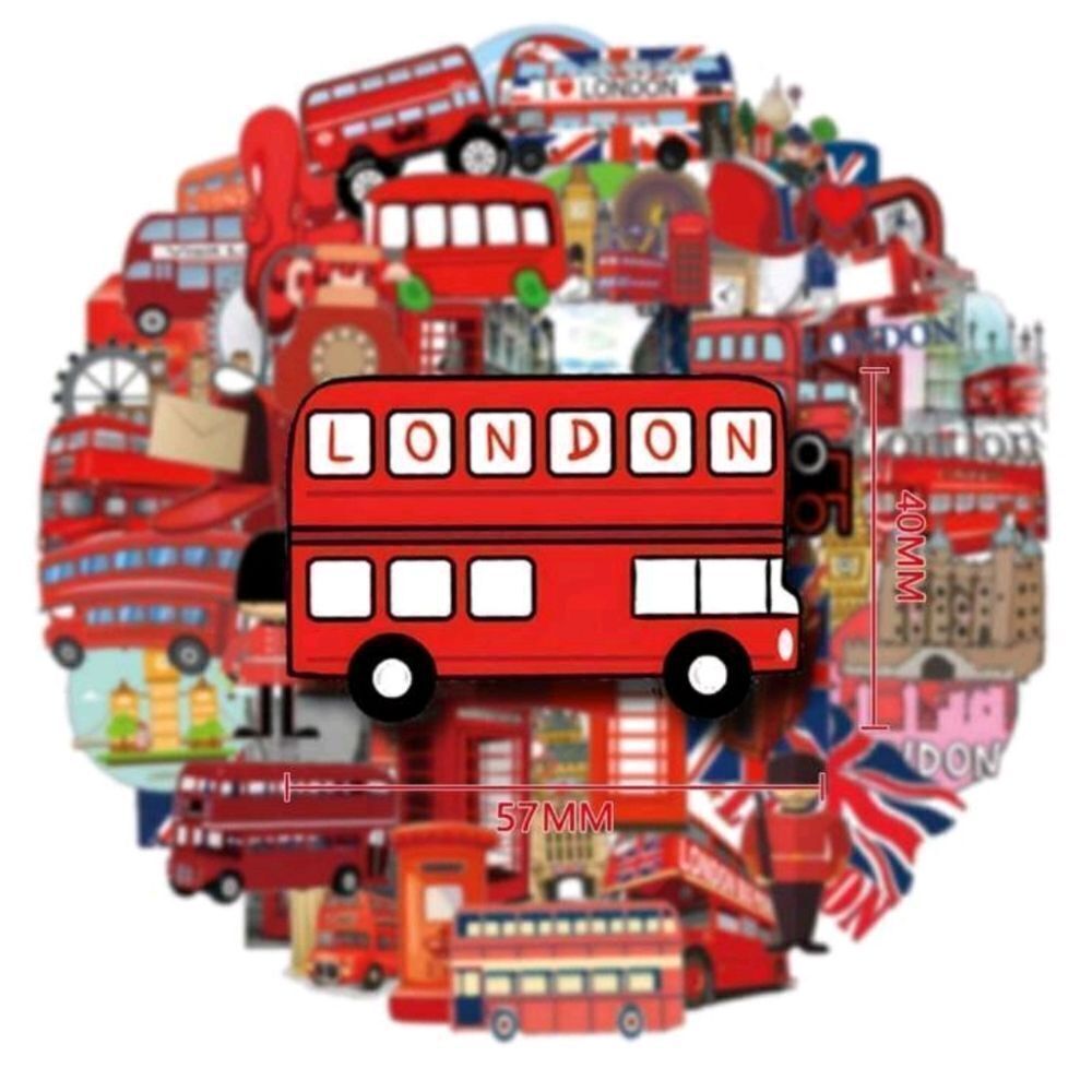 London England Assorted Stickers - Picture 2 of 6